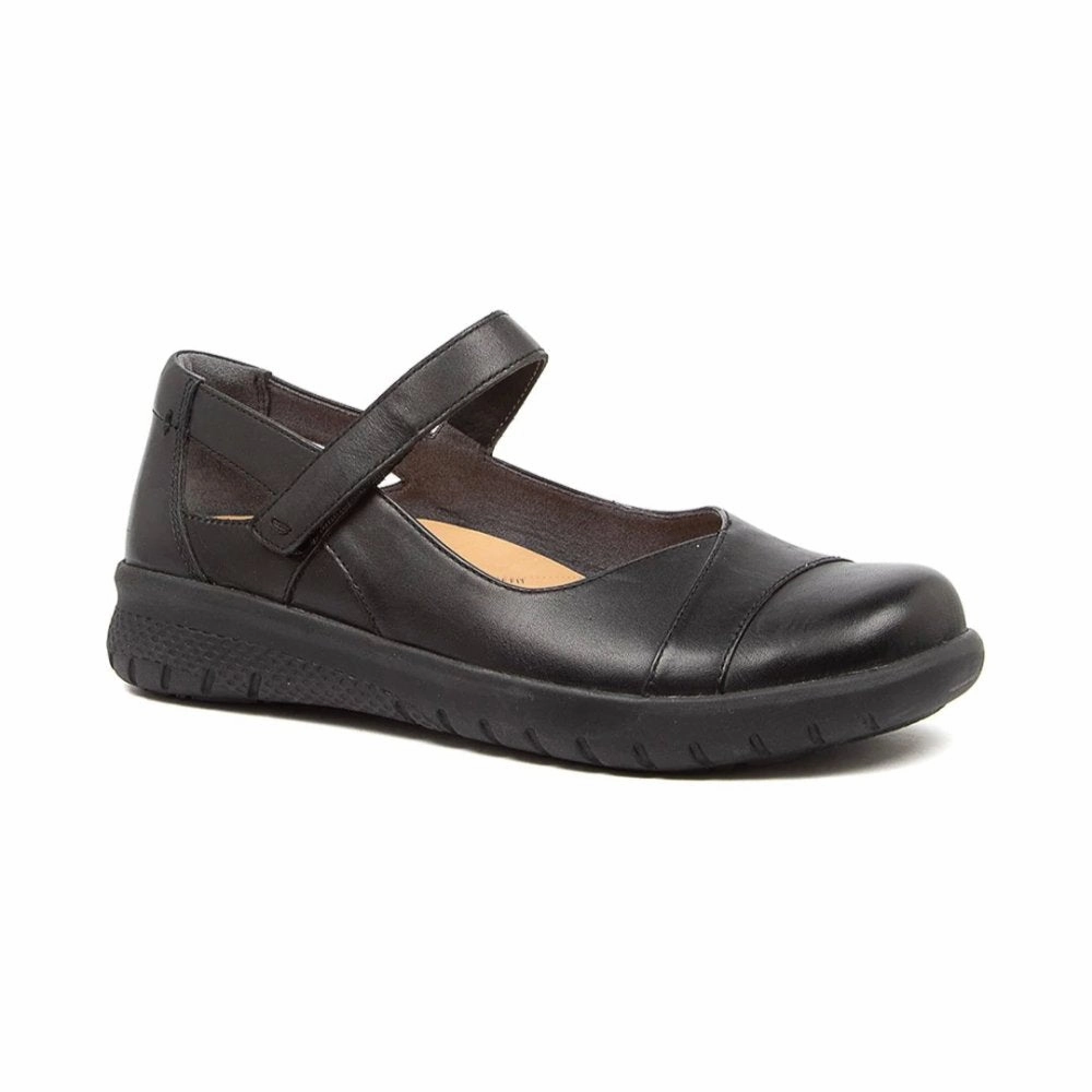 Ziera Shoes Women's Sofia Mary Jane - Black Leather Boho Free AntiPilling Surface