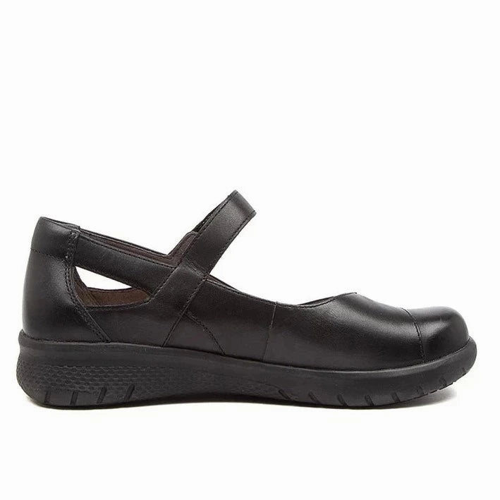Ziera Shoes Women's Sofia Mary Jane - Black Leather Bold Core AntiStatic Treatment