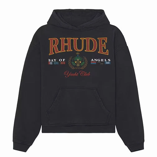 Rhude Bay Of Angels Hoodie 'Black' HighDensity Weave