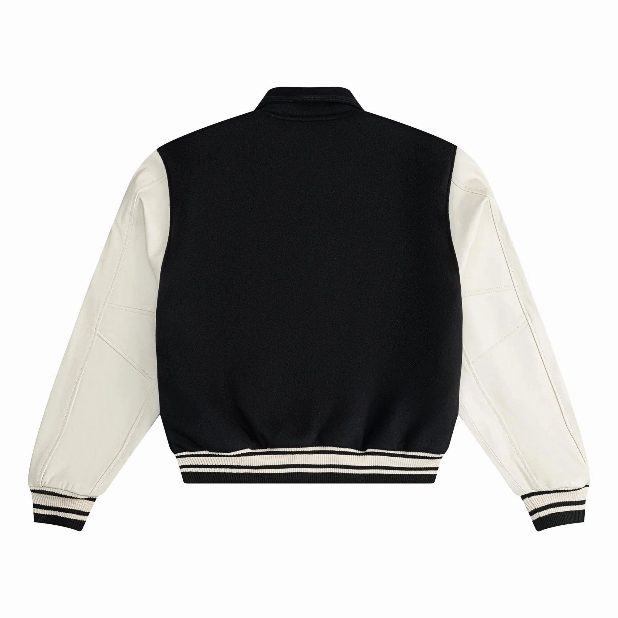 Epic Glow HighCollar Style Rhude Collegiate Jacket 'Black/Cream'