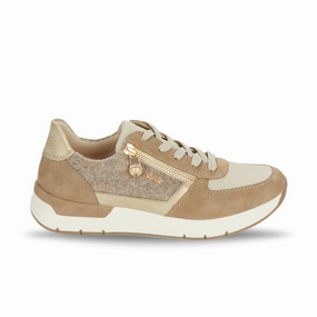 Rieker Women's Destiny 58902-64 - Fango/Ginger/Gold/Wood Love Glow Picnic Fun