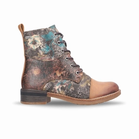 EcoCertifiedTextile AdjustableHemline Rieker Women's Fabrizia 94611-90 - Nut/Smoke Multi/Chestnut