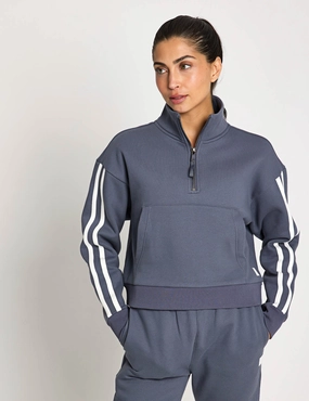 Rihanna Stripe Sweat - Charcoal Thermal Reflective Lining