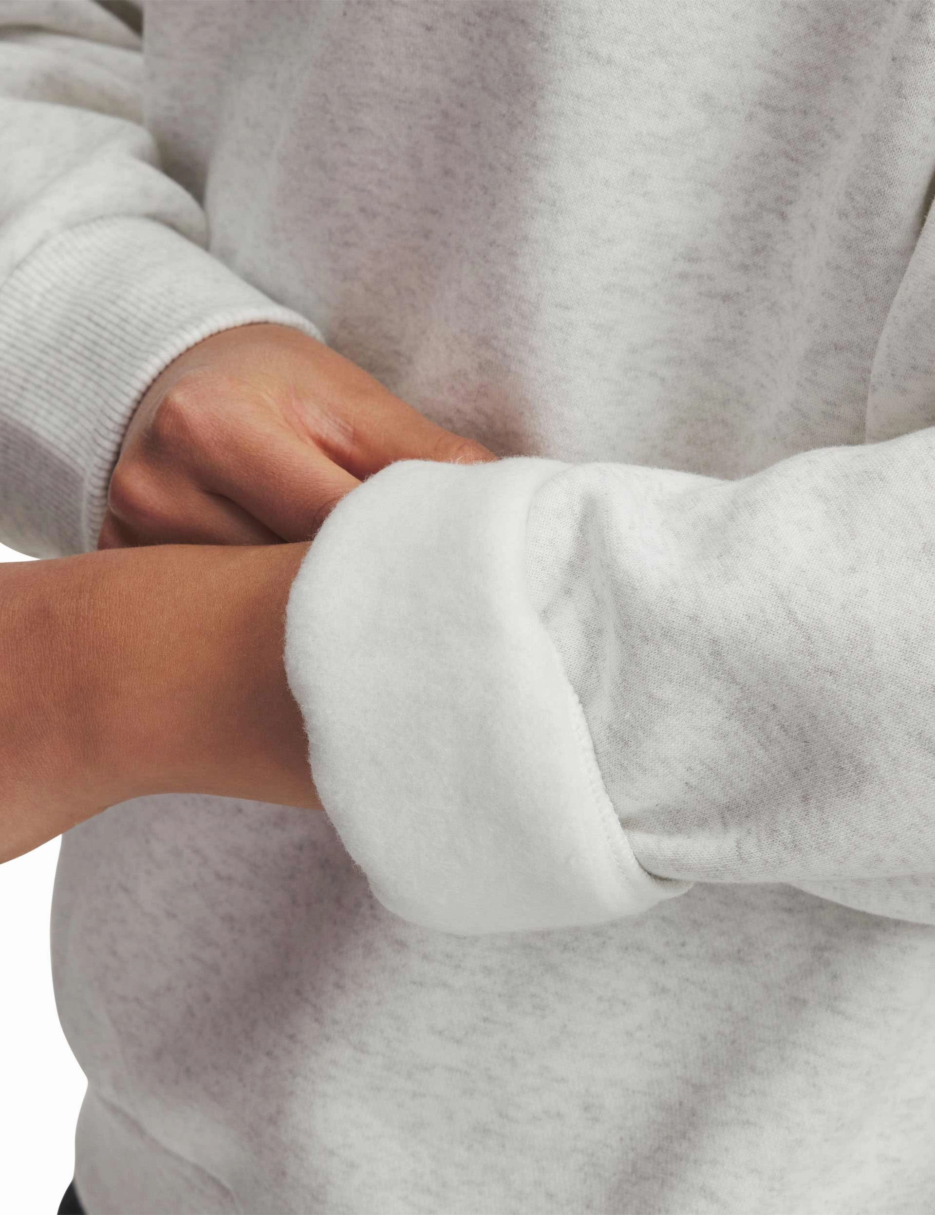 bus ride Rival Fleece Oversized Crew - Distant Grey/White