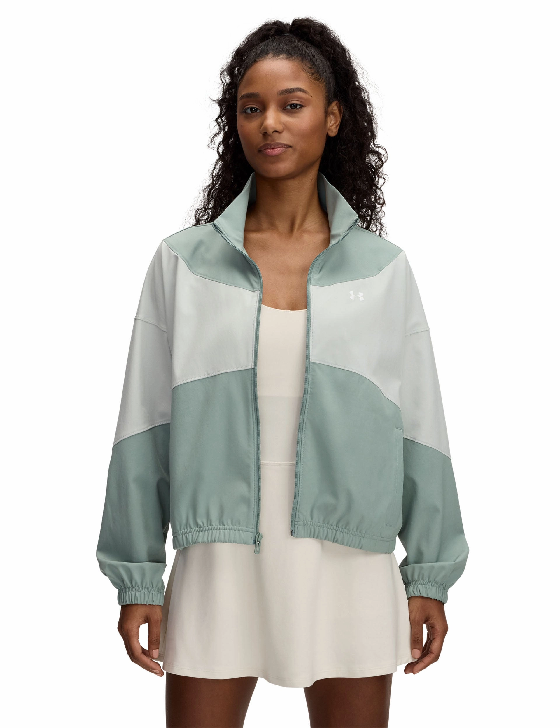 Active Tee Rival Woven Jacket - Silica Green/Hydro Green