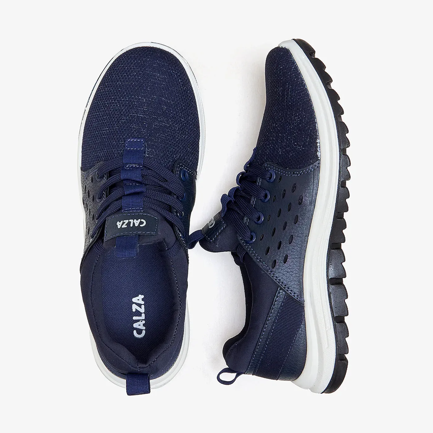 hard - rubber sole shoes Enhanced Grip Pattern Men's Perforated Style Sneakers