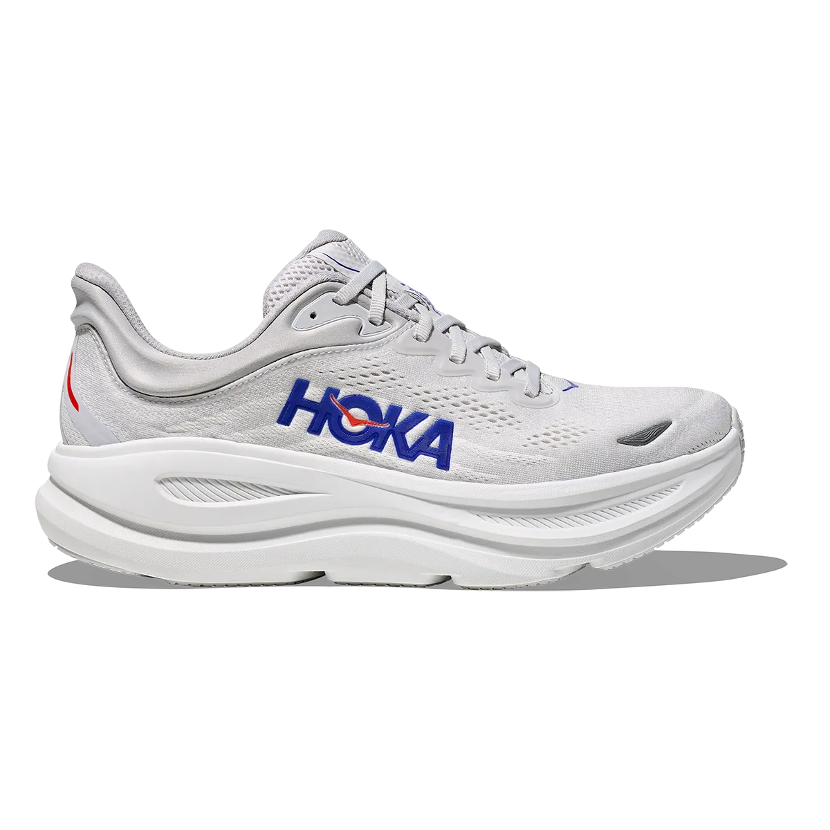 Hoka Bondi 9 Cosmic Grey - Ultramarine running in narrow tracks shoes