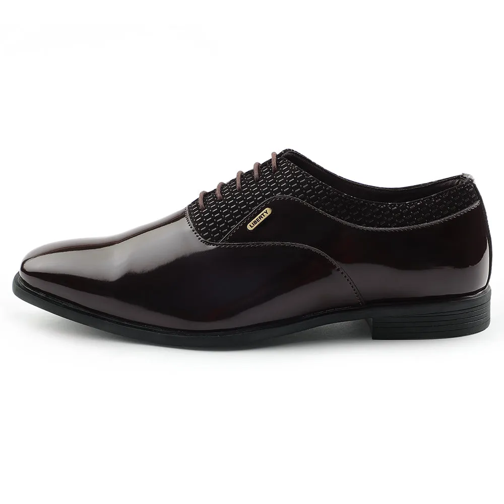 day - wear shoes Traction Outsole Fortune Brown Formal Lacing Oxford Shoes For Mens A998-07 By Liberty
