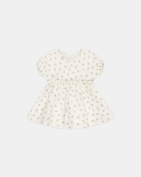 Quincy Mae Annie Dress - Fleur Satin Patterned kids' wear