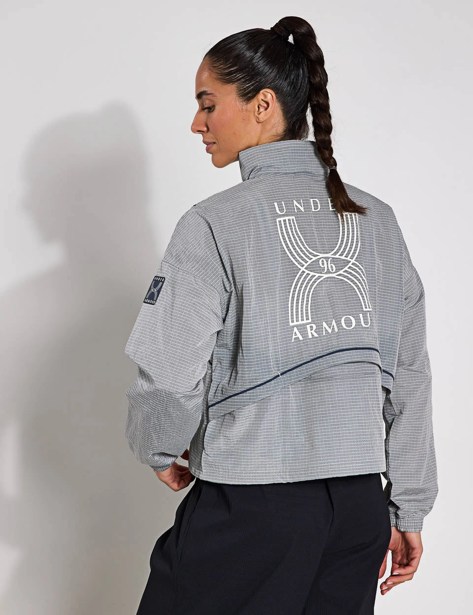 FlexibleMobility Adjustable Cuff System Run 96 Jacket - White Quartz/Downpour Grey