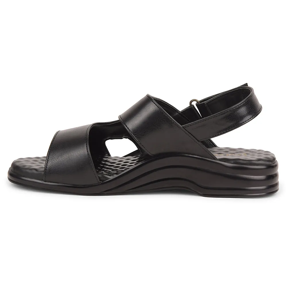 Coolers Black Formal Sandal For Men 7123-140 By Liberty curved - last shoes running in the cold shoes
