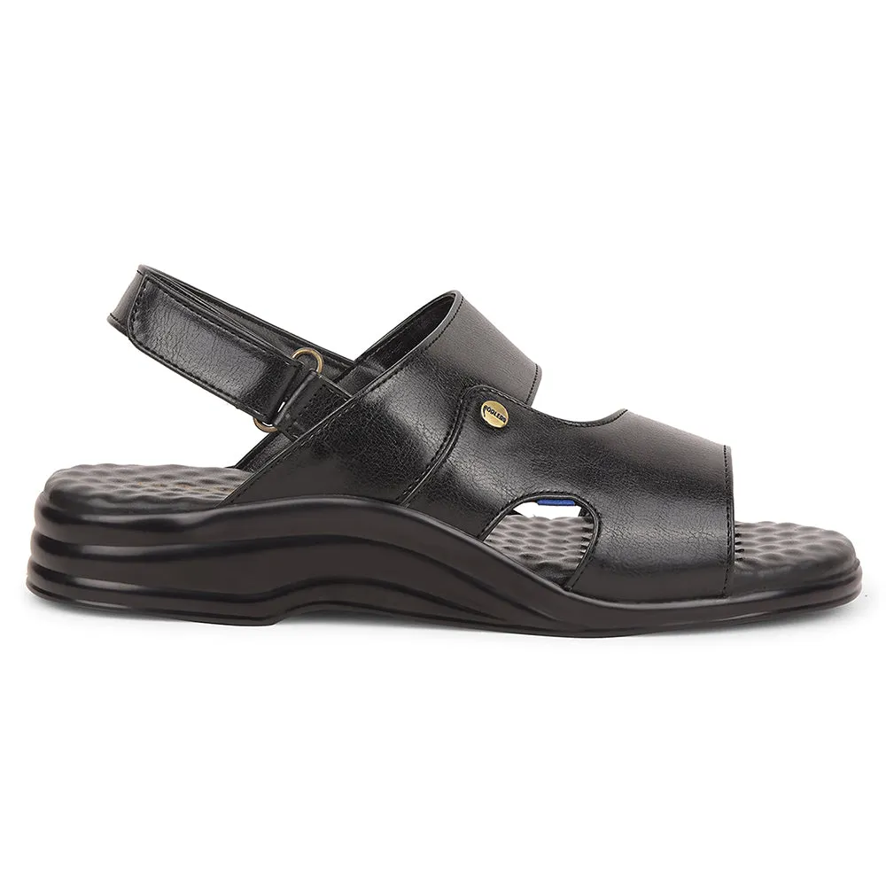 Coolers Black Formal Sandal For Men 7123-140 By Liberty running for a way to stay on track