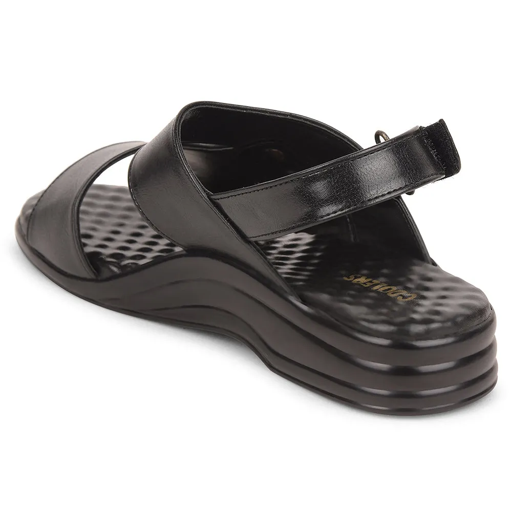 Coolers Black Formal Sandal For Men 7123-140 By Liberty motion - control running shoes Precision - engineered