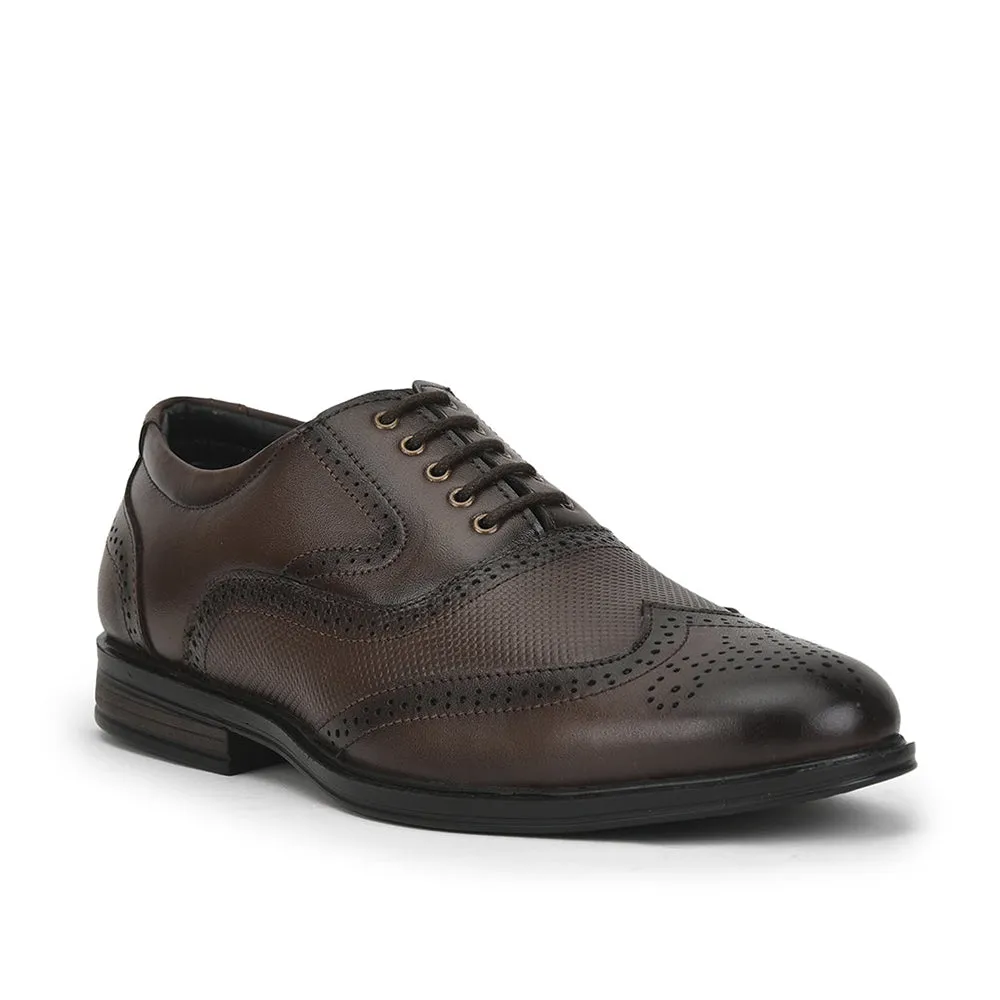 Fortune Formal Brown Lacing Brogue Shoes For Men HOL-125E By Liberty track equipment