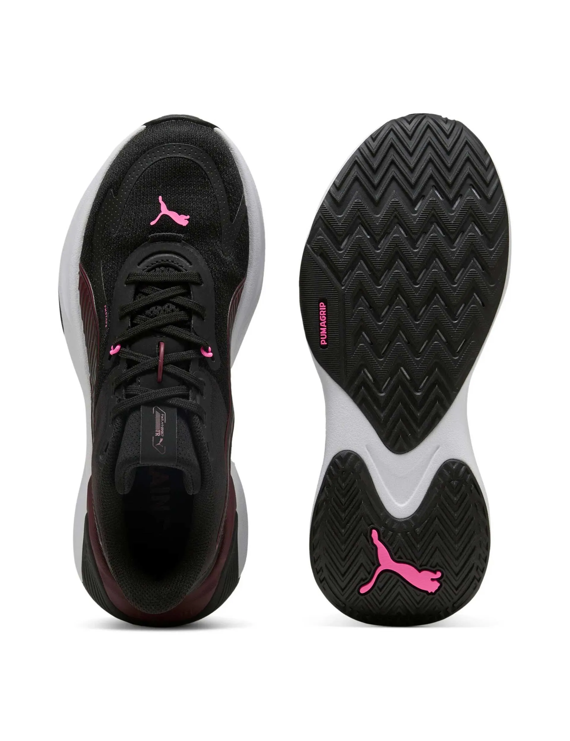 Ultralight TPU Plates Airflow System PWR Hybrid Training Shoes - Black/Ruby Shimmer/Pink Pixel