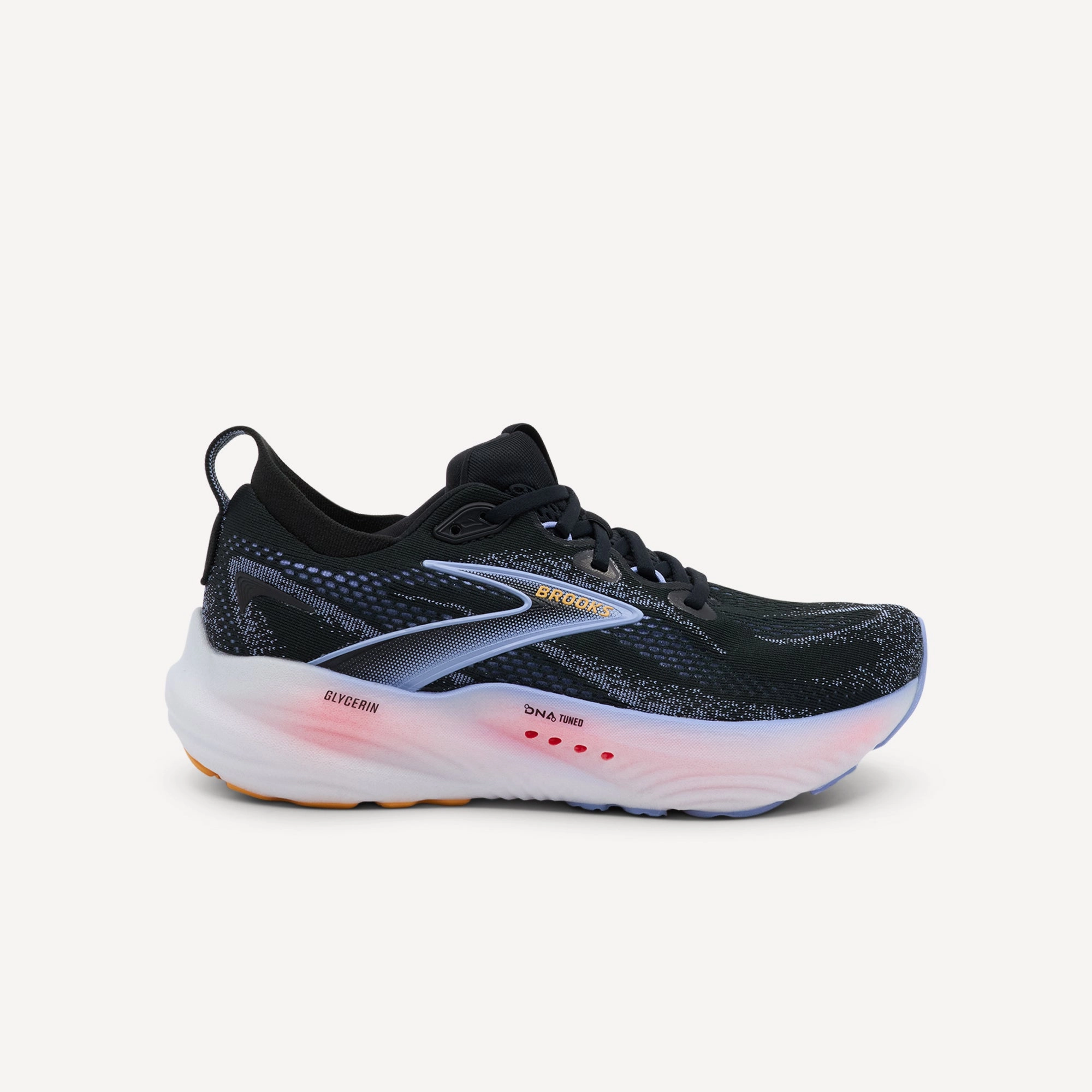 Airflow Channel System Brooks Glycerin 22 Black / Blue Heron / Orange Womens