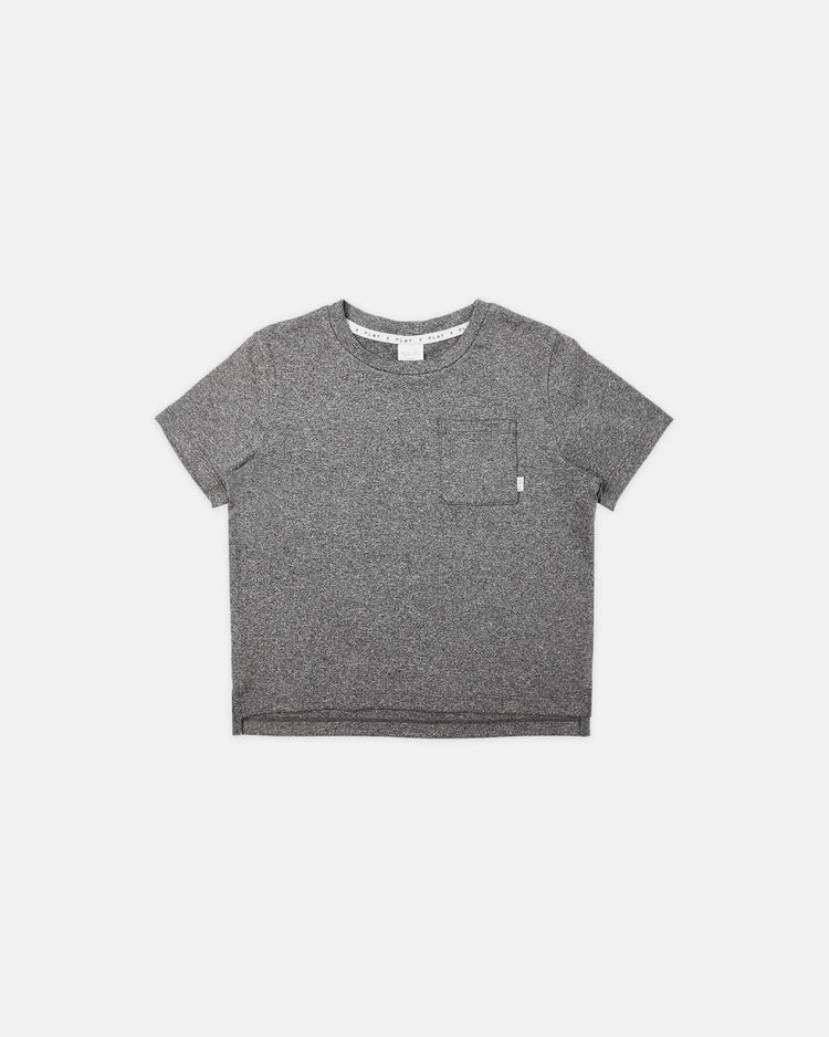 Rylee & Cru Cove Essential Pocket Tee - Heathered Black Indoor