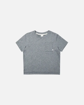 Rylee & Cru Cove Essential Pocket Tee - Heathered Navy Machine washable kids' clothes Play - wear