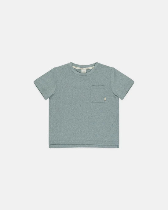 Weekend wear for kids Pajamas for children Rylee & Cru Cove Essential Pocket Tee - Heathered Ocean