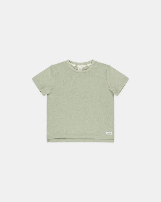 Unisex kids' clothing Rylee & Cru Cove Essential Tee - Heathered Sage