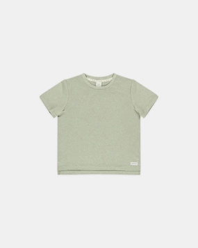 Band outfits for kids Rylee & Cru Cove Essential Tee - Heathered Sage