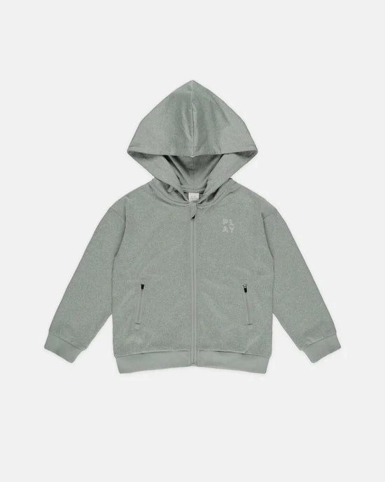 maximalist Rylee & Cru Zip-up Tech Hoodie - Heathered Eucalyptus