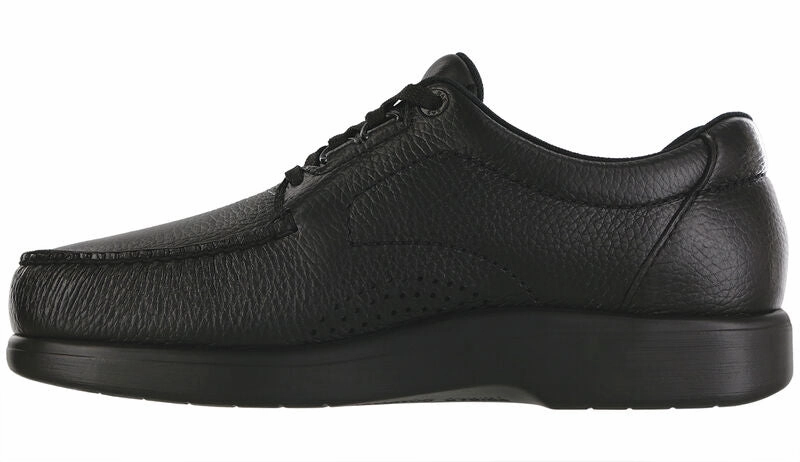 4Way Stretch Flexible Apparel SAS Men's Bout Time Lace Up Loafer - Black