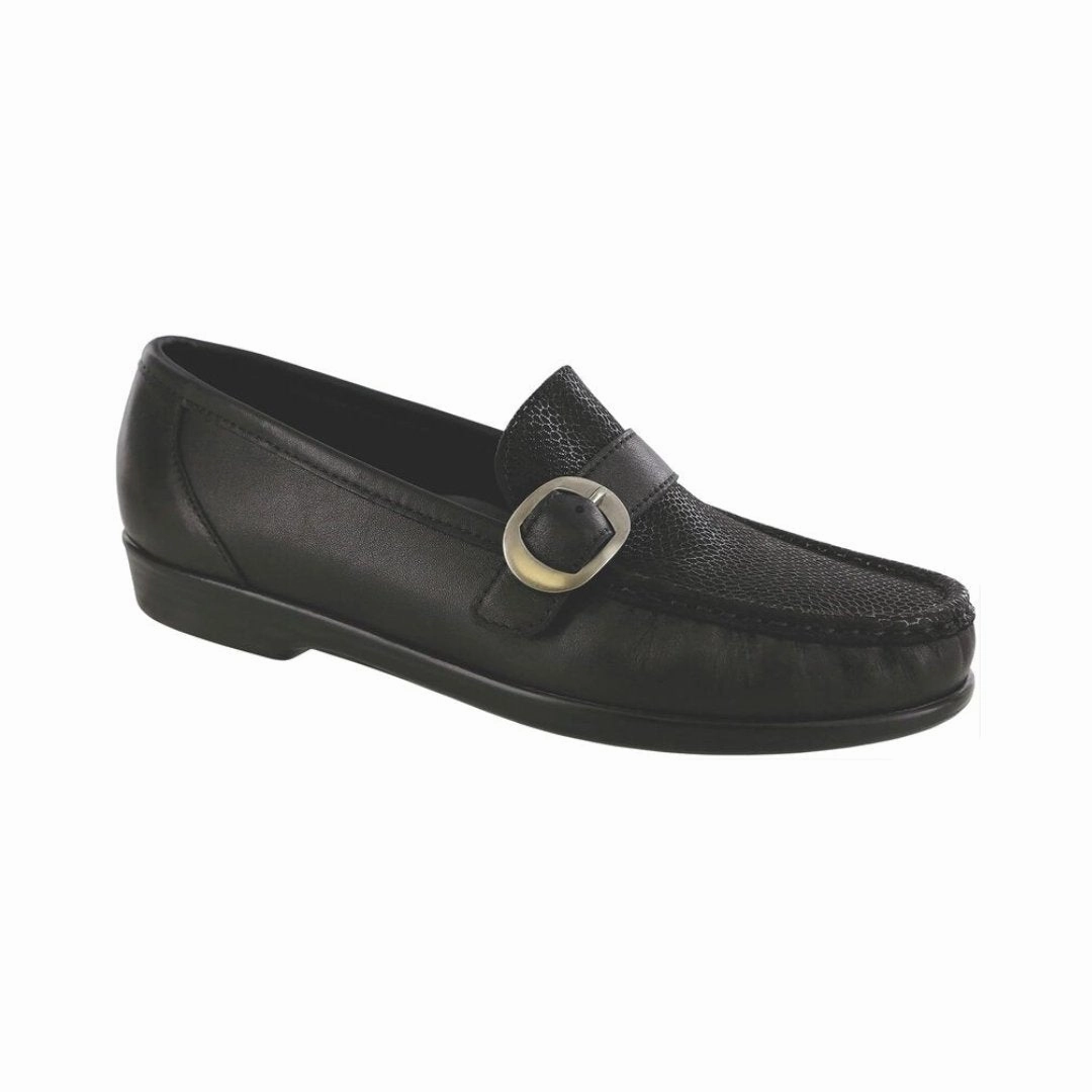 SAS Women's Lara Slip On Loafer - Black Marsh PreShrunkFabric