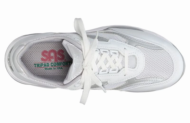 Love Energy Elastic cuffs SAS Women's Tour Mesh Lace Up Sneaker - Silver