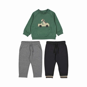 Cowboy wear for kids Mayoral 3pc Tracksuit - Fir Green