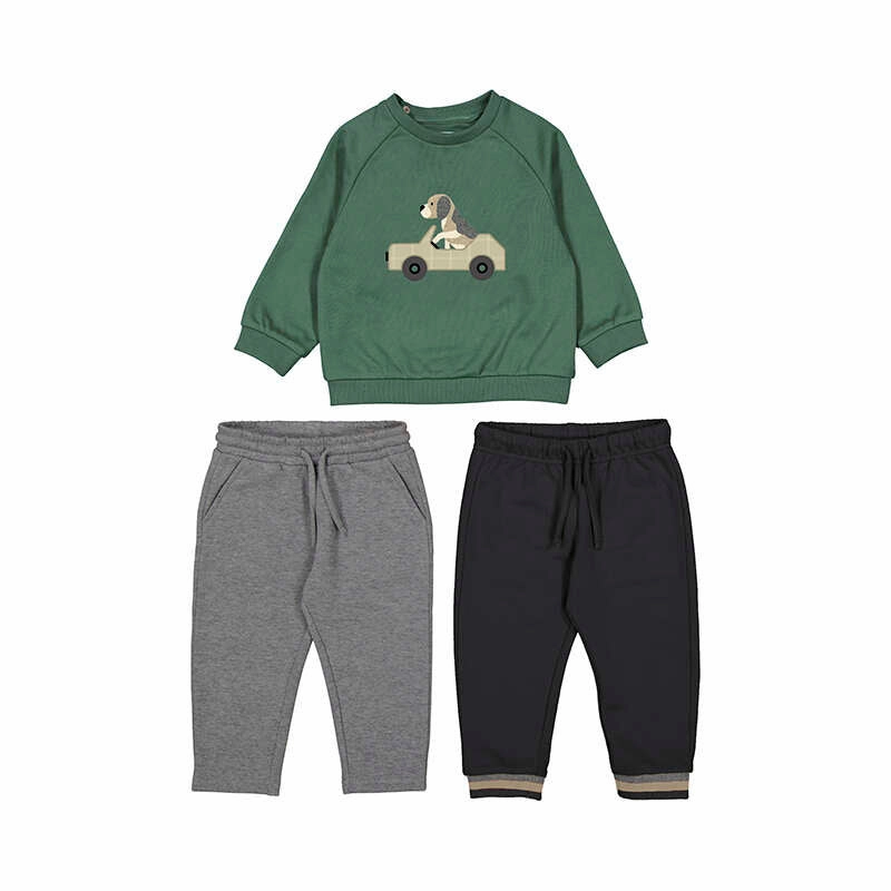 Cowboy wear for kids Mayoral 3pc Tracksuit - Fir Green
