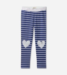 Hatley Leggings - Glitter Hearts Low - cost Iridescent kids' apparel
