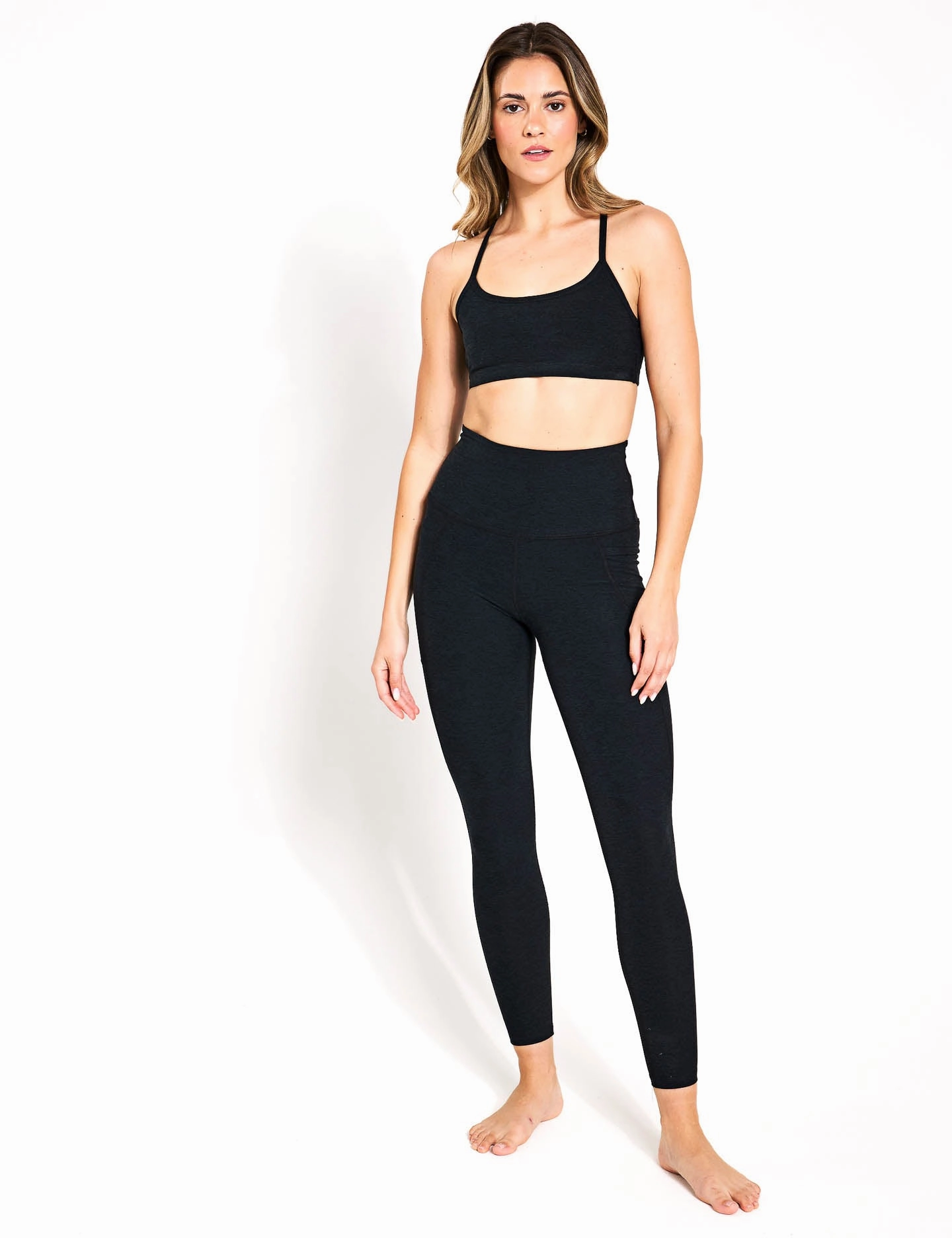 Spacedye Out Of Pocket High Waisted Midi Legging - Darkest Night Soft Layers Extra Soft Dance Practice