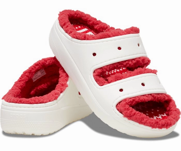 Handmade Glow Crocs Unisex Cozzzy Holiday Sweater Sandal - Multi