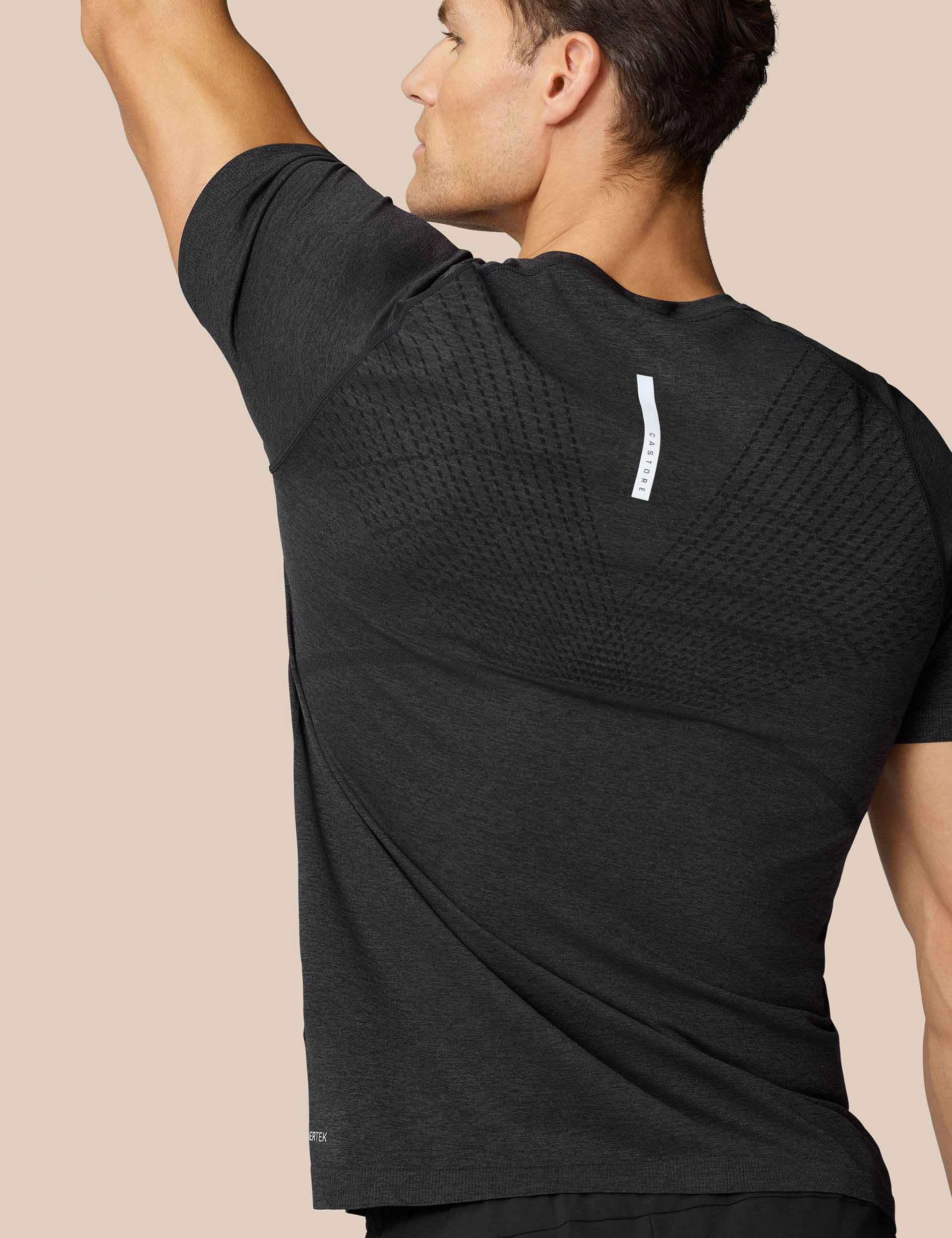 Night Charm Seamless Short Sleeve T-Shirt - Black/White