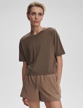 Sustainable Waterproofing Bamboo Derived Material Venice Easy Tee - Chocolate Chip