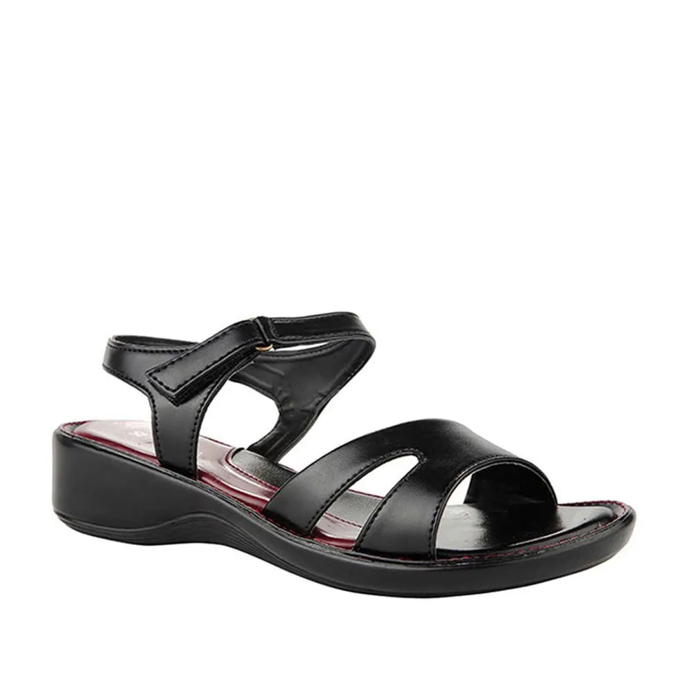 Senorita Black Casual Sandals For Women 345-07 By Liberty moisture - wicking lining shoes