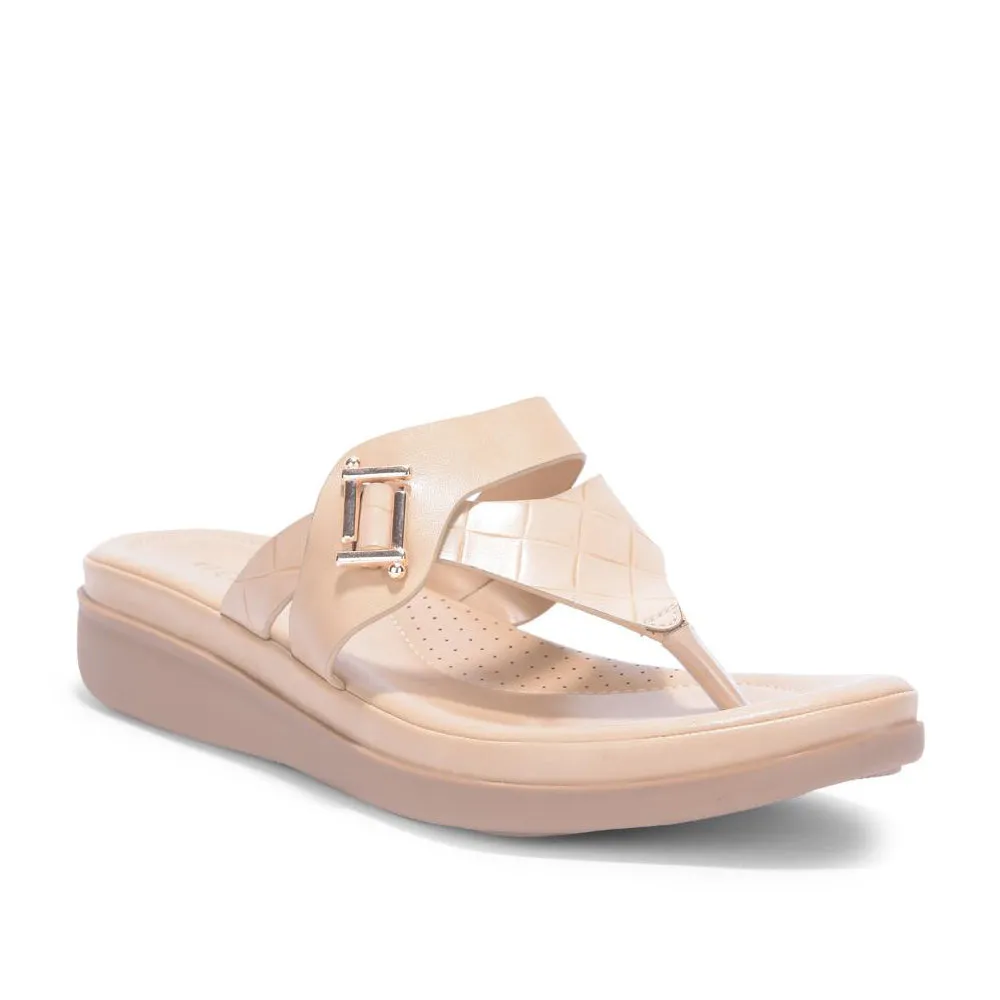 running in a cliff area shoes Senorita By Liberty Women JD-13 Beige Casual Slipper