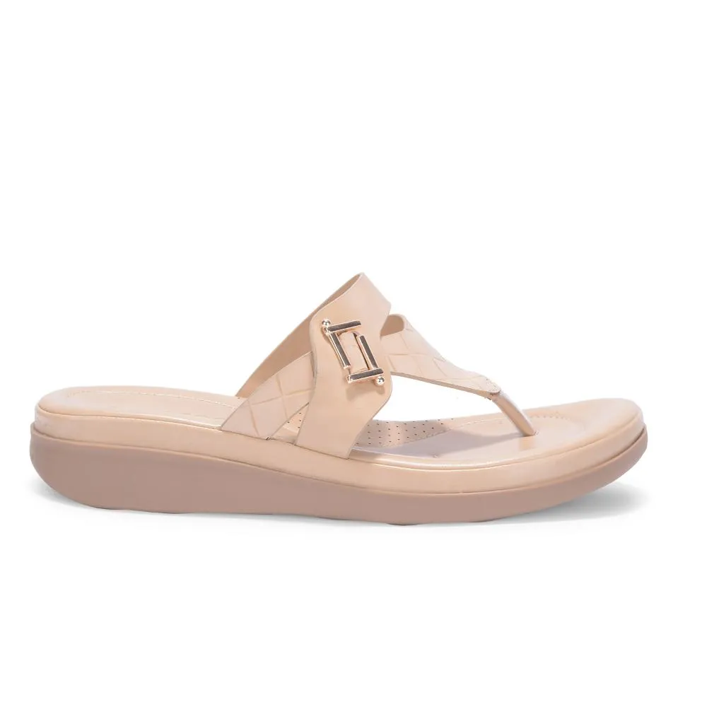 Impact Diffusing Heel Senorita By Liberty Women JD-13 Beige Casual Slipper