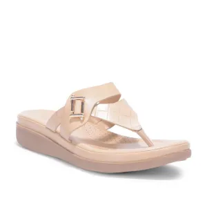 running in a cliff area shoes Senorita By Liberty Women JD-13 Beige Casual Slipper