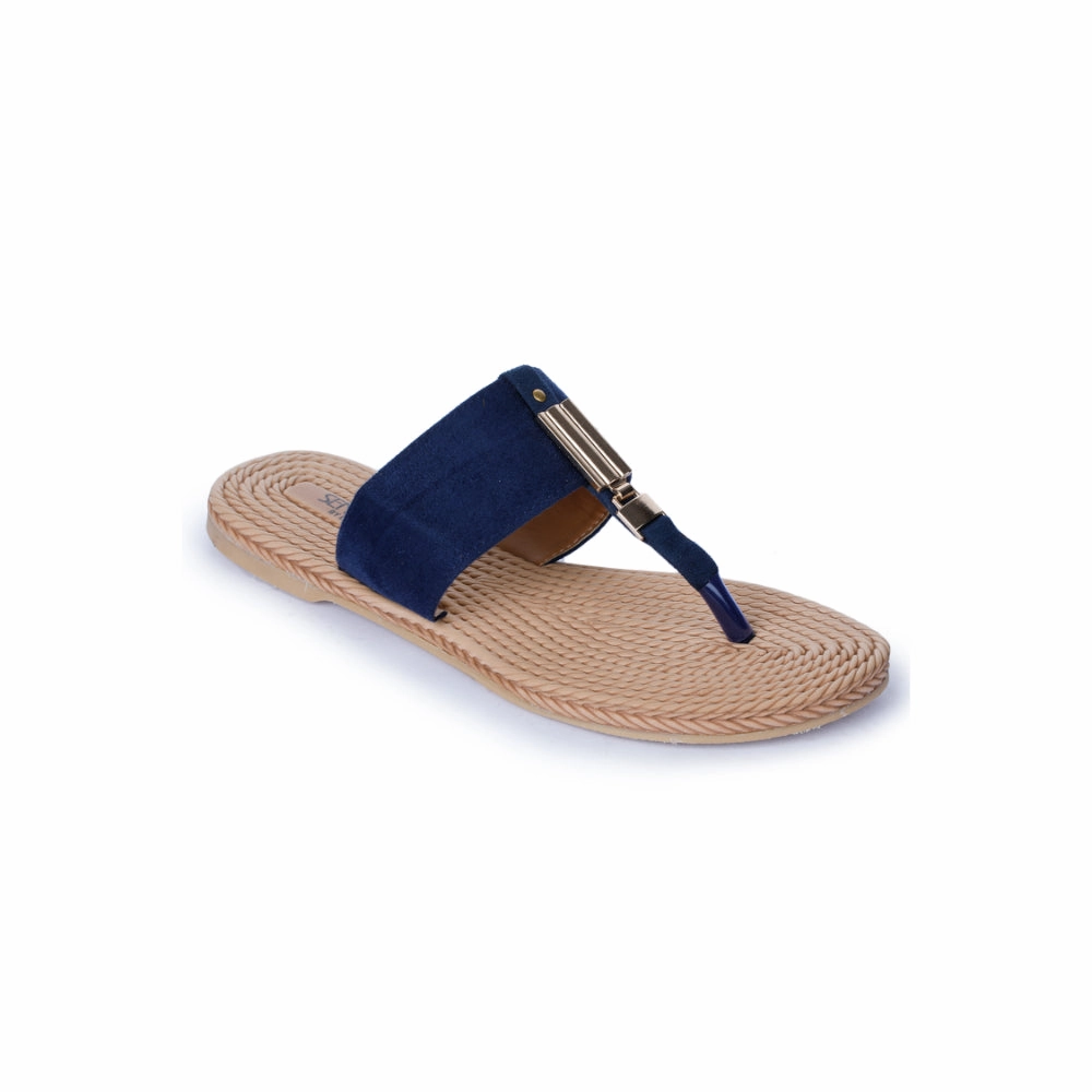 Molded Midsole Senorita Casual Blue Slipper For Women M1-30 By Liberty