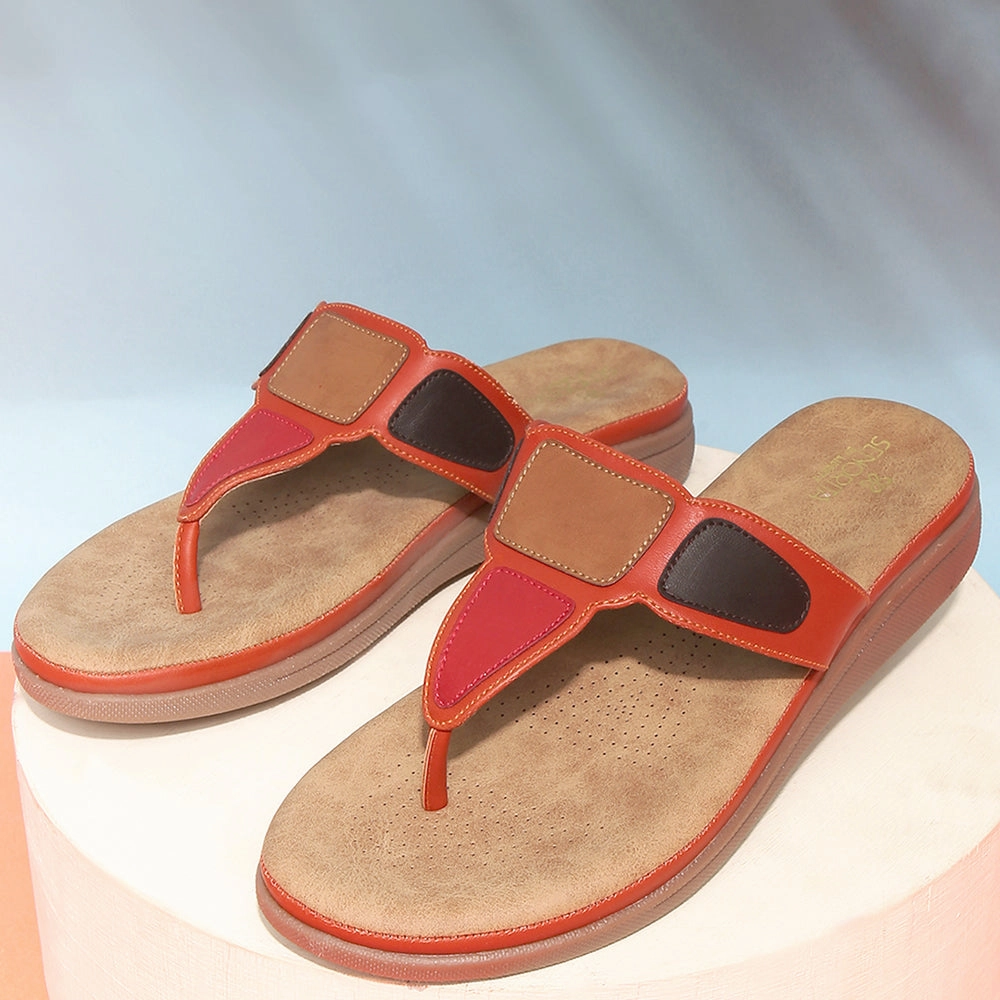 Coordination - boosting Rolling Motion Guide Senorita Casual (Cherry) Slipper For Women M17-03 By Liberty