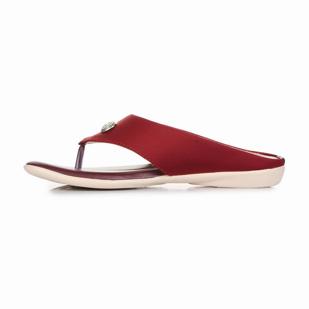 moderate - performance shoes Sunny Weather Running Senorita Casual (Cherry) Slippers For Women MK-08 By Liberty