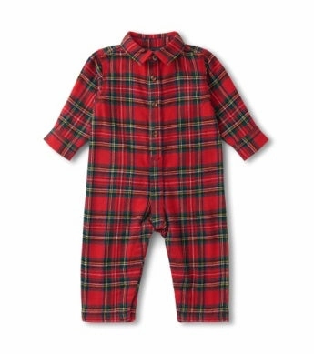 Hatley Button Down Romper - Red Plaid SmoothInnerLining Fashionable Vest