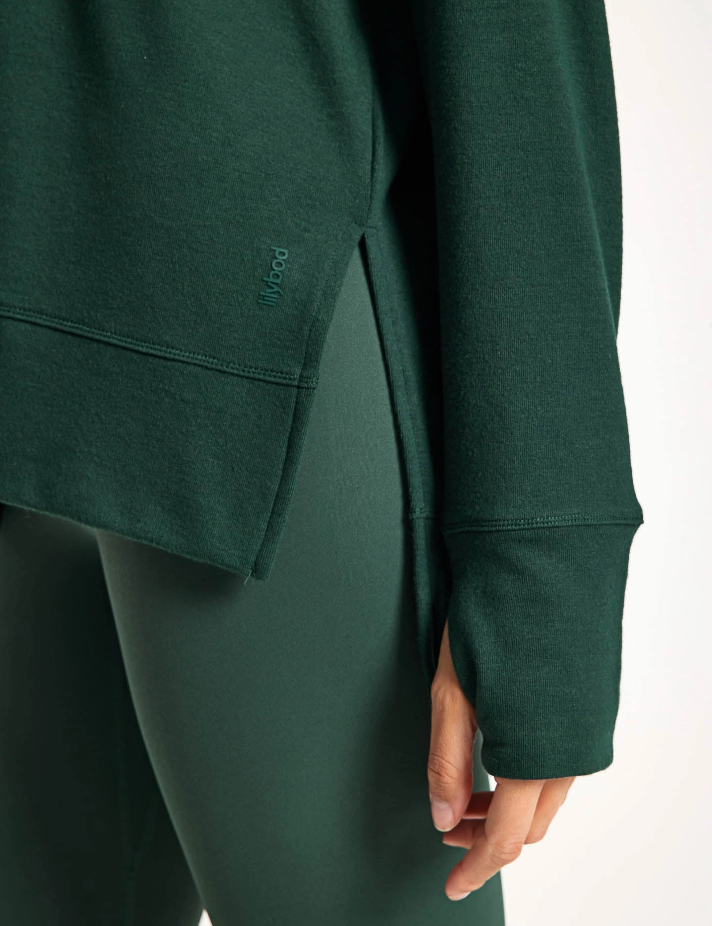 silk blend Shelby Sweat - Deep Green