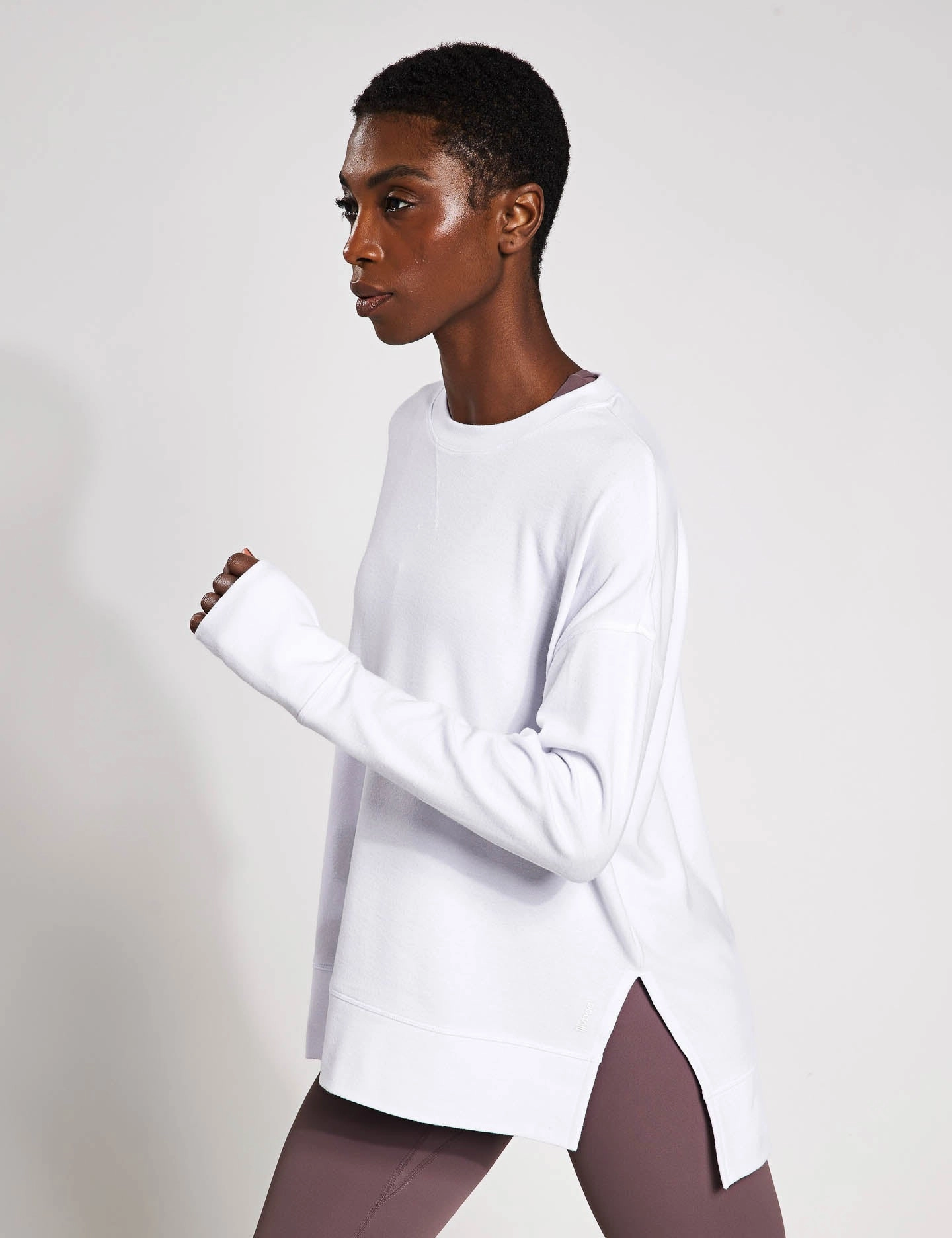 Non Restrictive Cut Tasmanian devil like Shelby Sweat - White