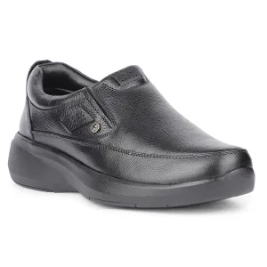 Healers Formal Black Non Lacing Moccasin Shoes For Men E823-04 By Liberty Wet Grip Outsole running at night shoes