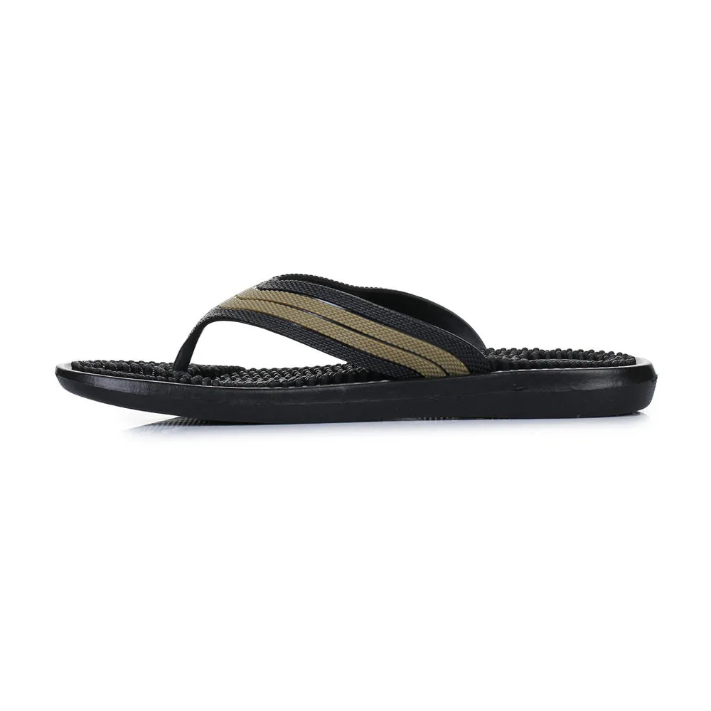 Foot Security Easy on A-HA Casual Black Flip Flop For Men ACCUPLUS-1 By Liberty
