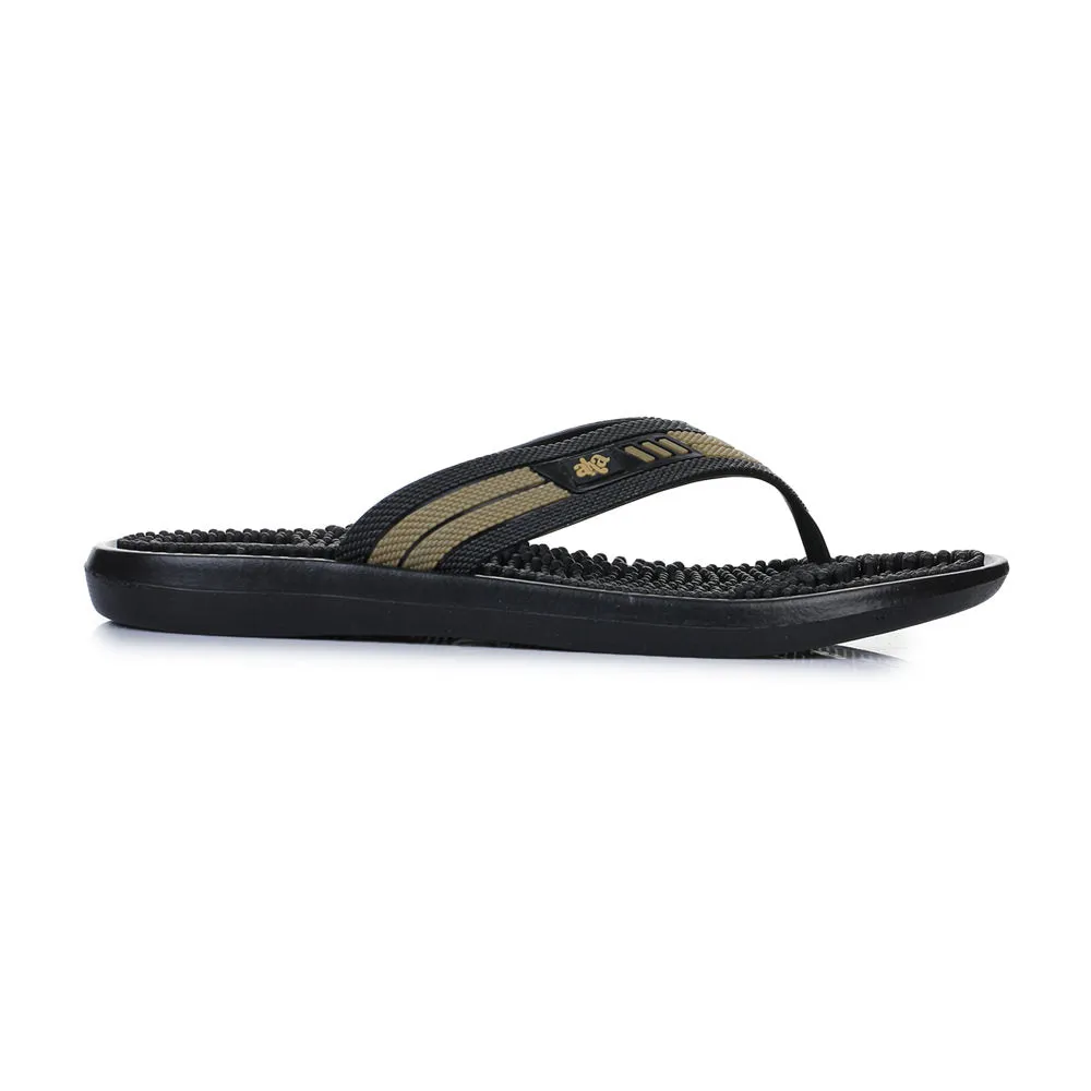 A-HA Casual Black Flip Flop For Men ACCUPLUS-1 By Liberty functional - feature shoes embroidered running gear