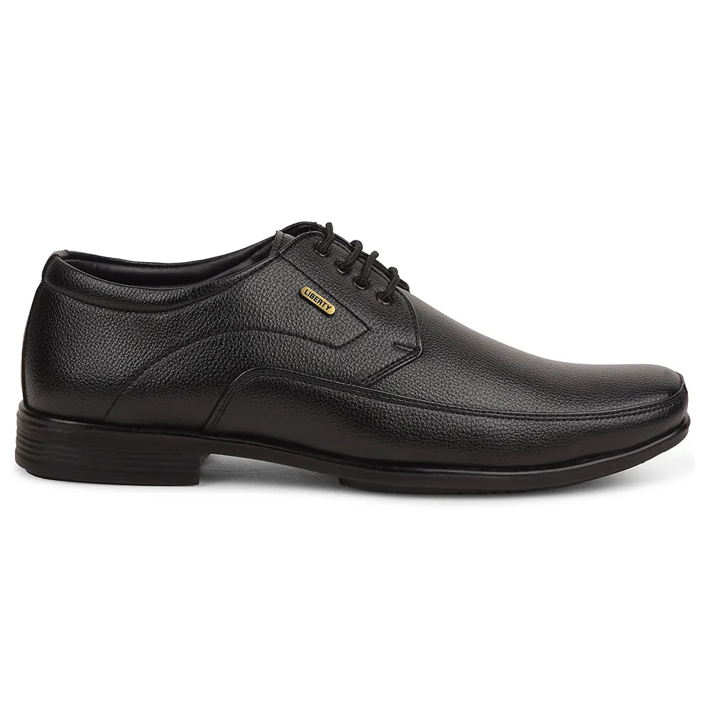 Fortune Black Formal Lacing Derby Shoes For Men UVL-134 By Liberty Good stability cushioning shoes